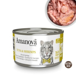 Amanova Tuńczyk i Krewetki w Bulionie 70 g – karma uzupełniająca dla kota