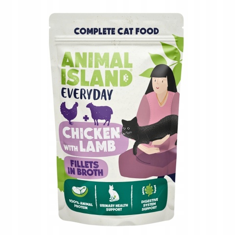 Animal Island Everyday Fileciki z Kurczakiem i Jagnięciną w Rosole dla Kota 85g