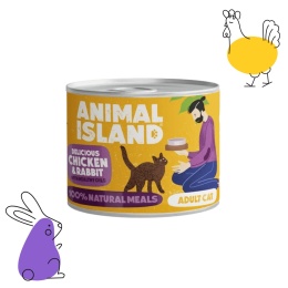 Animal Island Everyday Kurczak z Królikiem pełnoporcjowa karma mokra dla kota 200g