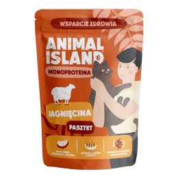 Animal Island Monoproteina Jagnięcina karma mokra dla Kota 100g