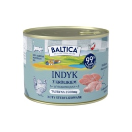 Baltica Smaki Regionów Indyk z Królikiem duobiałkowa karma mokra dla kota 185g