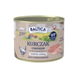 Baltica Smaki Regionów Kurczak z Indykiem duobiałkowa karma mokra dla kota 185g