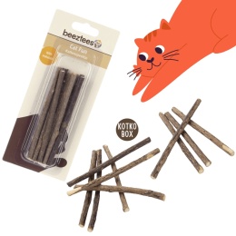 Beeztees Matatabi - zestaw 10 naturalnych patyczków do gryzienia i zabawy dla kota o długości 12cm
