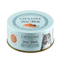 CAT'S LOVE Filety z Łososia we Własnym Sosie 100 g – karma uzupełniająca dla kota