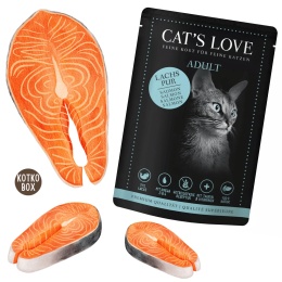 CAT'S LOVE Łosoś w Naturalnej Galaretce 85 g – pełnoporcjowa karma dla kota