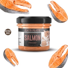 Cats Plate Salmon Mousse mus z łososia dla kota 100g