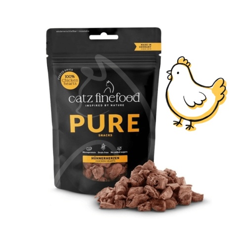 Catz Finefood Pure Snacks - liofilizowane serca z kurczaka dla kota w opakowaniu 35g