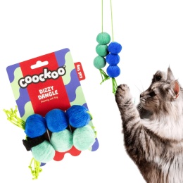Coockoo Dizzy Dangle Blue Green interaktywna zabawka z piłeczkami dla kota