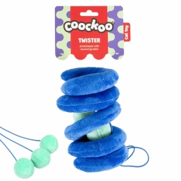 Coockoo Twister Blue spiralna zabawka z dzwoneczkami dla kota