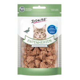 DOKAS Liofilizowane Serca Kacze 15 g – naturalny przysmak dla kota