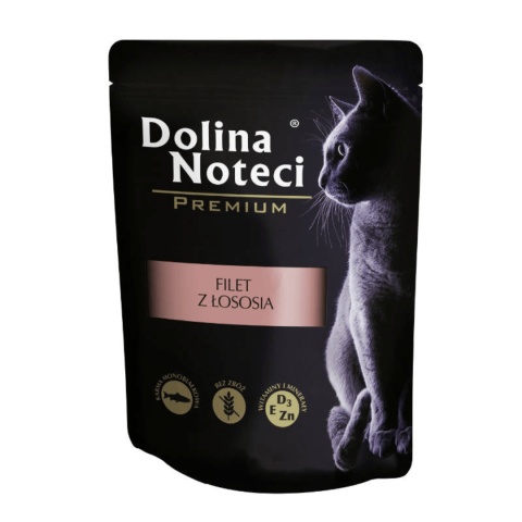 Dolina Noteci Premium Filet z Łososia 85 g – pełnoporcjowa karma mokra dla kota