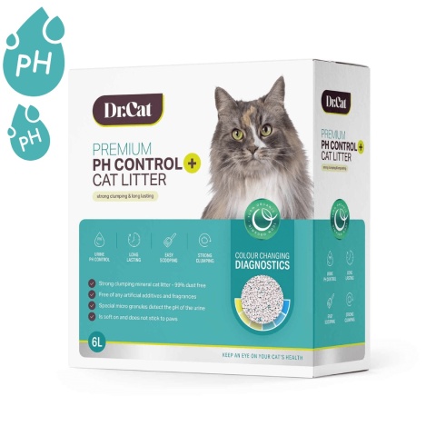 Dr.Cat Premium pH Control+ - żwirek do kontroli pH moczu kota 6 l kotkobox