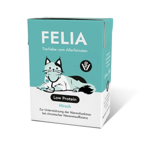 FELIA VET Jeleń - karma mokra wspierająca nerki kota o obniżonej zawartości białka 190g