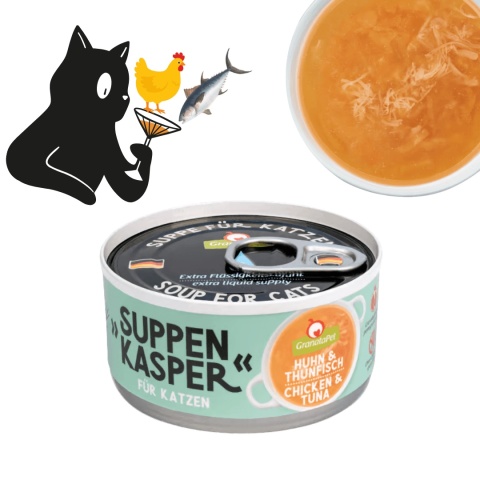 GranataPet Suppenkasper Kurczak z Tuńczykiem zupa z kawałkami mięsa dla kota 70g