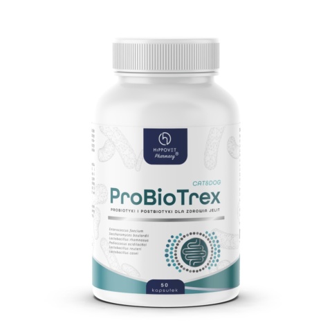 Hippovet Pharmacy ProBioTrex Cat&Dog 50 kapsułek – probiotyk i postbiotyk dla kota