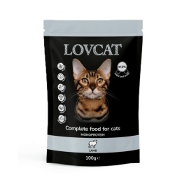 LOVCAT Pure Jagnięcina 100 g – pełnoporcjowa karma mokra dla kota