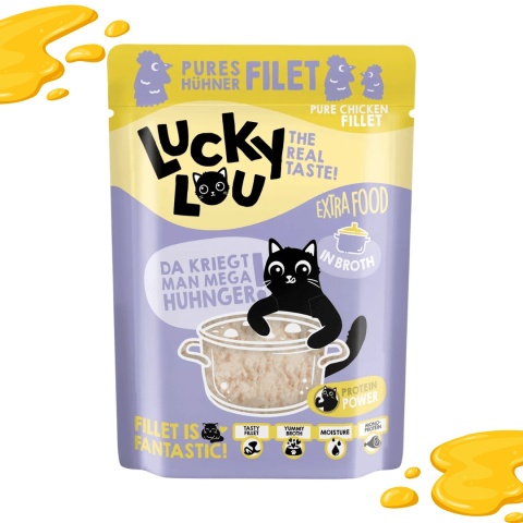 Lucky Lou Extra Food Filet z Kurczaka w Bulionie 70g filetówka dla kota