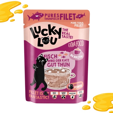 Lucky Lou Extra Food Filet z Tuńczyka w Bulionie 70g filetówka dla kota