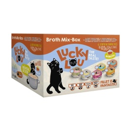 Lucky Lou Extra Food Broth Mix 12 × 70 g uzupełniająca karma dla kota filety w bulionie