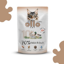 Ollo Cat nr 10 Królik i Kaczka karma mokra z kawałkami mięsa w saszetce dla kota 85g