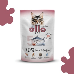 Ollo Cat nr 5 Tuńczyk i Przegrzebki karma mokra w saszetce dla kota 85g