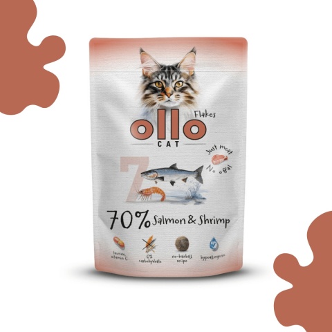 Ollo Cat nr 7 Łosoś i Krewetki karma mokra w saszetce dla kota 85g
