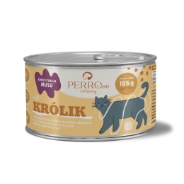 PERROland CATering Królik 185 g – pełnoporcjowy mus dla kota