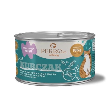 PERROland CATering Kurczak 185g – pełnoporcjowy mus dla kota
