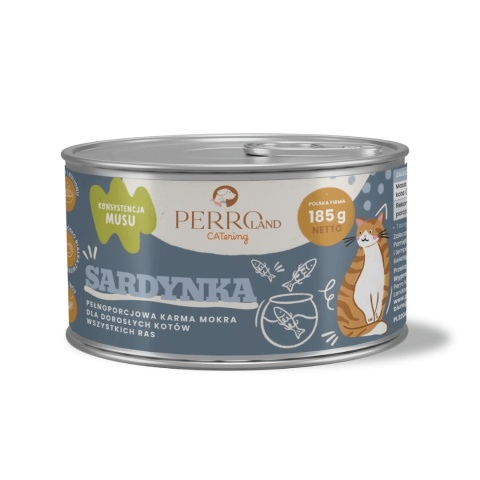 PERROland CATering Sardynka 185 g – pełnoporcjowy mus dla kota