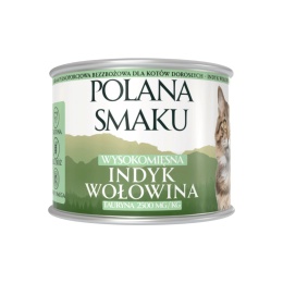 Polana Smaku Indyk i Wołowina pełnoporcjowa karma mokra dla kota 200g