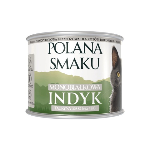 Polana Smaku Indyk pełnoporcjowa karma mokra dla kota 200g