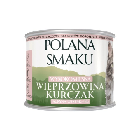 Polana Smaku Wieprzowina i Kurczak pełnoporcjowa karma mokra dla kota 200g