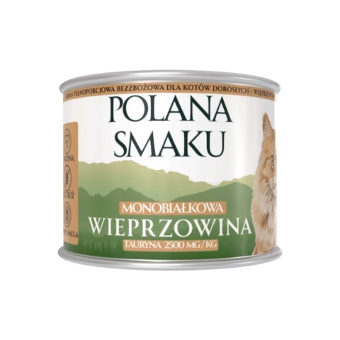 Polana Smaku Wieprzowina pełnoporcjowa karma mokra dla kota 200g