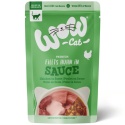 WOW CAT Kurczak w Sosie 85g karma mokra dla kota z mięsem, sercami i żołądkami kurczaka