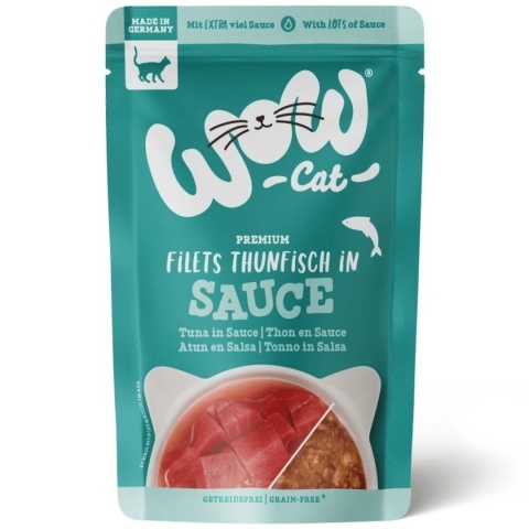 WOW CAT Tuńczyk w Sosie 85g karma mokra dla kota z kawałkami tuńczyka w sosie