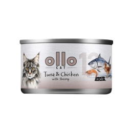 Ollo Cat Nr 12 Tuńczyk Kurczak i Krewetki w Galaretce 70g filetówka dla kota
