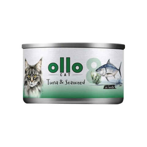 Ollo Cat Nr 8 Tuńczyk i Wodorosty 70g filetówka dla kota w bulionie