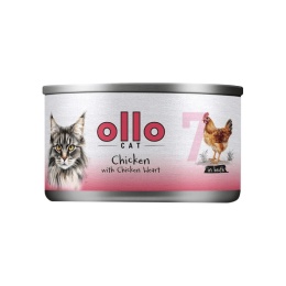 Ollo Cat Nr 7 Kurczak i Serca z Kurczaka 70g filetówka dla kota w bulionie