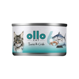 Ollo Cat Nr 6 Tuńczyk i Krab 70g filetówka dla kota w bulionie