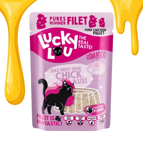 Lucky Lou Extra Food Kurczak w Galaretce 70g filetówka dla kota