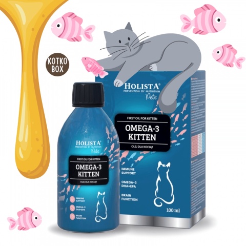 Holista Kitten Omega Oil 100 ml – olej Omega-3 dla kociąt