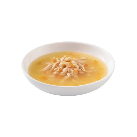 Schesir Soup zupa dla kota z kawałkami kurczaka, dynią i marchewką