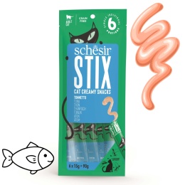 Schesir Stix Tuńczyk kremowy przysmak dla kota 6 × 15g