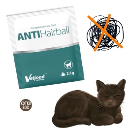 Vetfood Anti Hairball 2,6 g – proszek odkłaczający dla kota, 1 saszetka