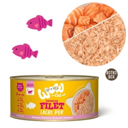 WOW CAT Filety z Łososia we Własnym Sosie 70 g – pełnoporcjowa karma dla kota
