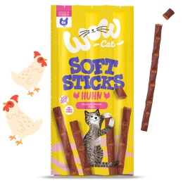WOW CAT Soft Sticks Kurczak miękkie patyczki przysmaki dla kota 6 × 5g