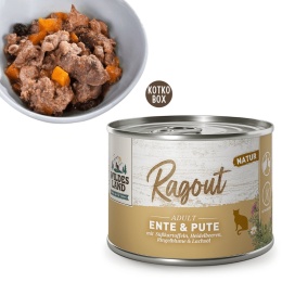 Wildes Land Cat Ragout Kaczka z Indykiem 180 g – gulasz dla kota z kawałkami mięsa