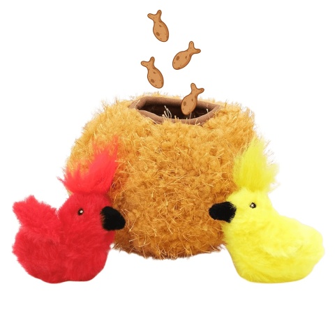 ZippyClaws pluszowe gniazdko z dwoma ptaszkami interaktywna zabawka dla kota